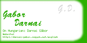gabor darnai business card